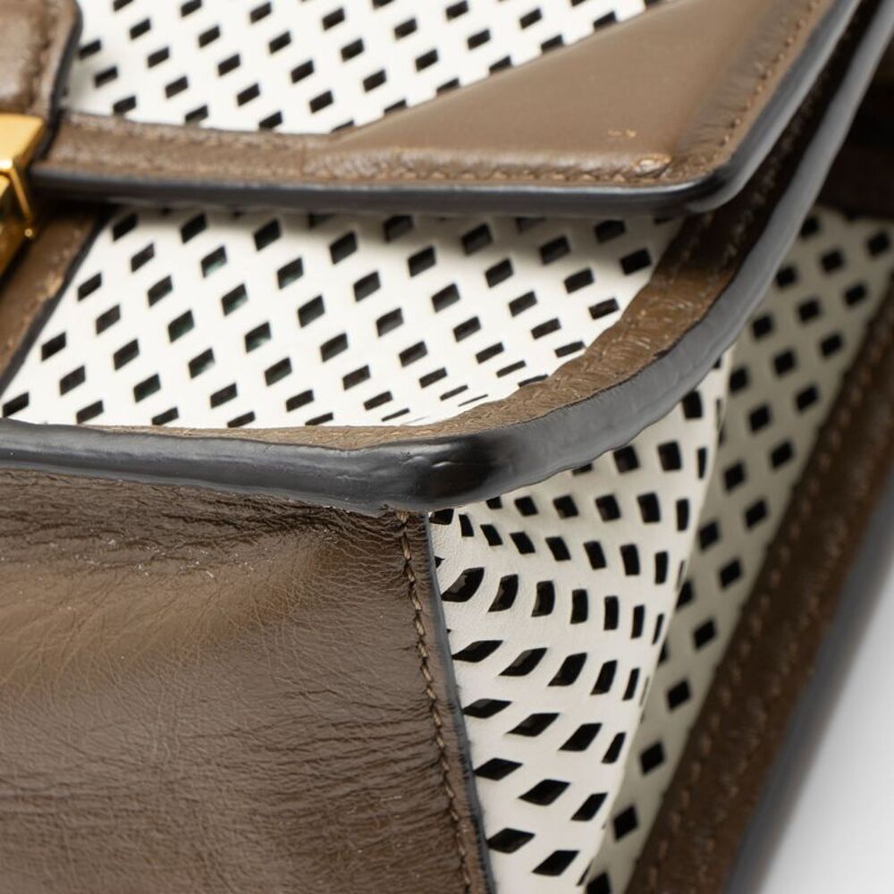 Fendi Perforated Leather Kan U Small Shoulder Bag - Picture 11 of 14